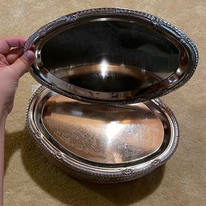 Nickel plated serving trays